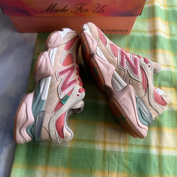 New Balance 9060 X Joe Freshgoods "Made For Us" Collaboration Sneakers In Pink. - Picture 6 of 7